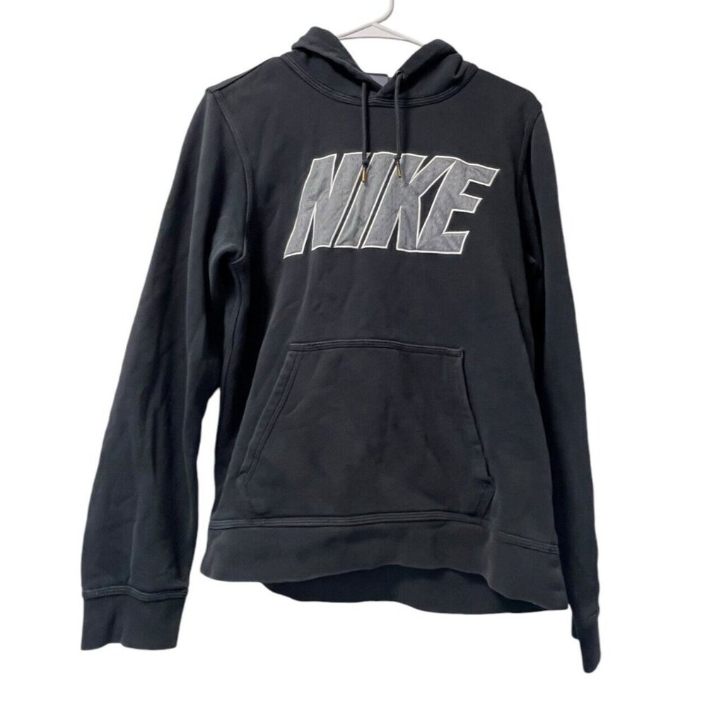 Nike Y2K Vintage Spell Out Logo Hoodie Black Men’s Small Activewear Athleisure